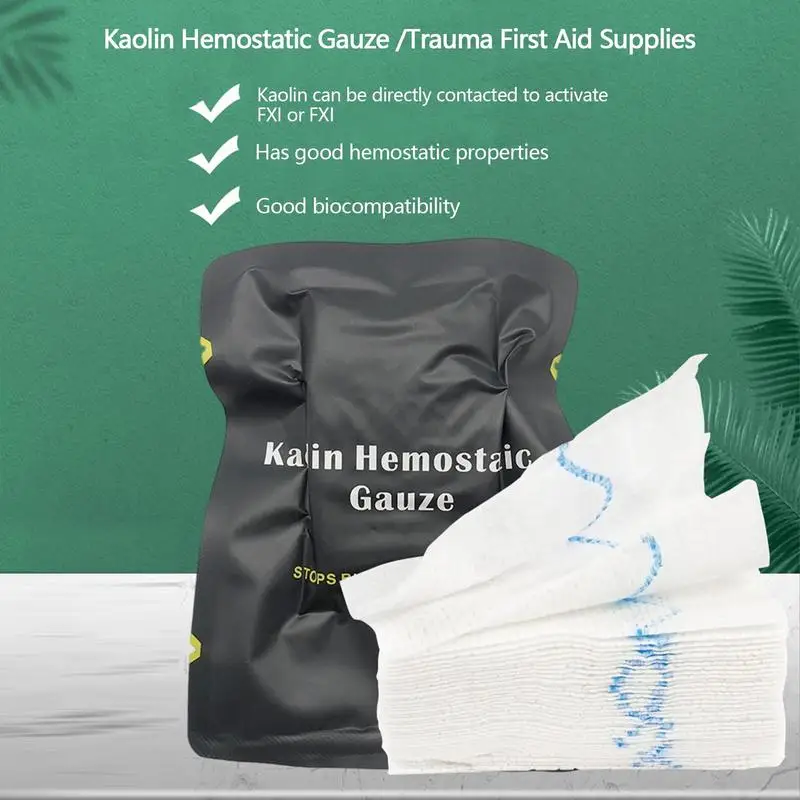 Кровоостанавливающая каолиновая марля боевая экстренная травма Z-складная