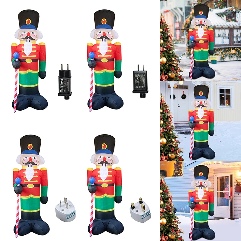 

2.4m Inflatable Christmas Doki Toy High Brightness LED Light Inflatable Tin Soldiers Eco-friendly Outdoor Garden Yard Xmas Decor