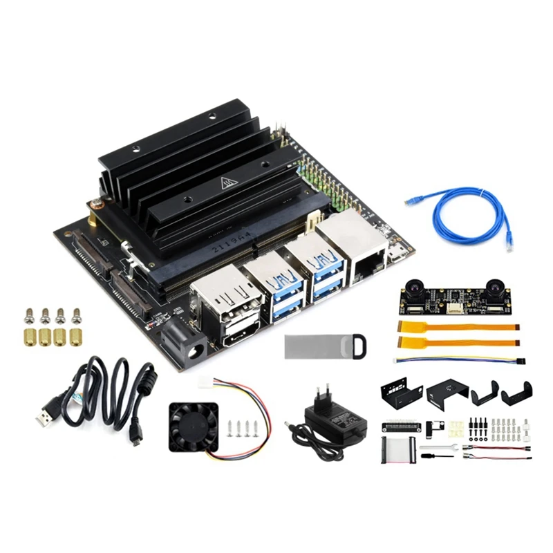 

For Jetson Nano 4GB Developer Kit AI Artificial Intelligence Development Board+IMX219-83 Camera+Aluminum Case Kit
