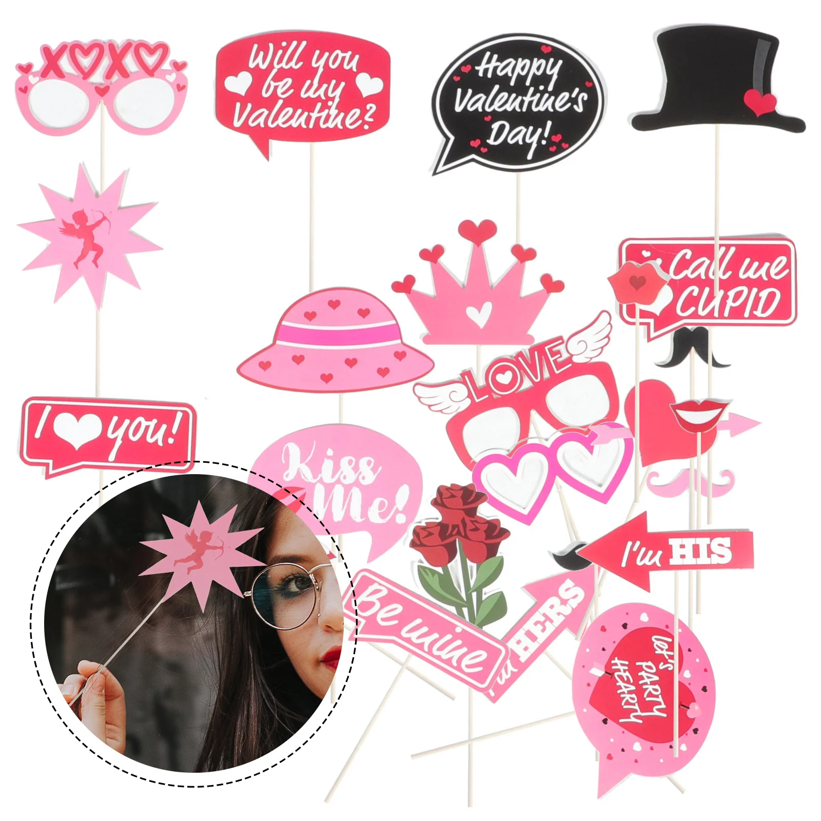 

Props Photo Day Valentine S Party Booth Wedding Valentines Decorations Supplies Prop Eyeglasses Mustache Decorationbeard Selfie