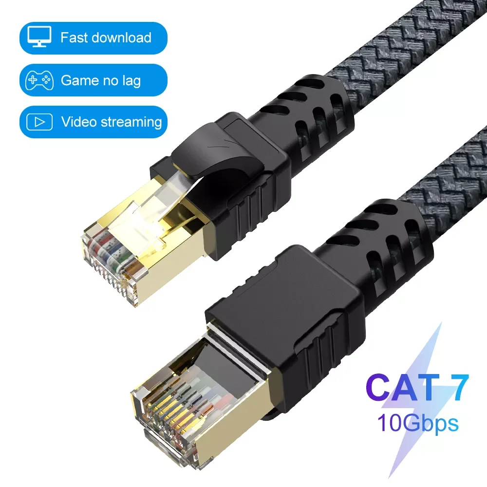 

Ethernet Cable Cat7 Lan Cable UTP CAT 7 RJ 45 Network Cable RJ45 Cat7 Internet Cable Patch Cord for Modem Router Cable Ethernet