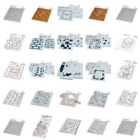 spring floral print chain grid coverplate dies stamps butterflies hot foil stencils for diy paper greeting card drawing coloring