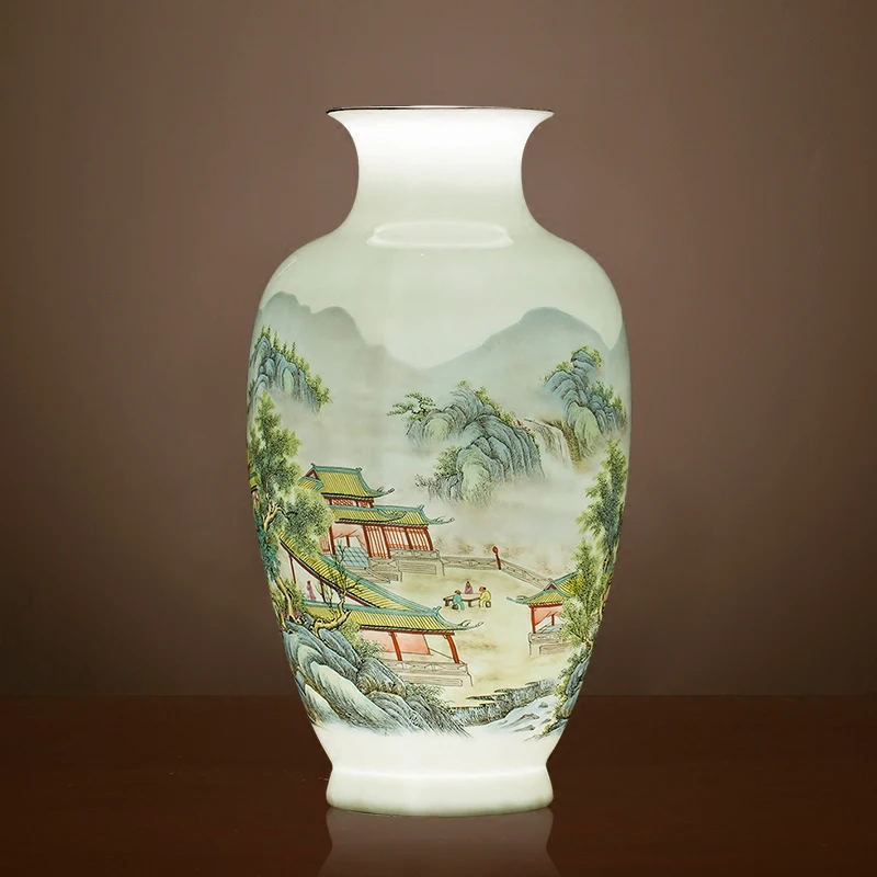 

Керамические Ландшафтные цветы и птицы Цзиндэчжэнь, цветочная композиция, мебель для гостиной, столешница, искусственный Декор