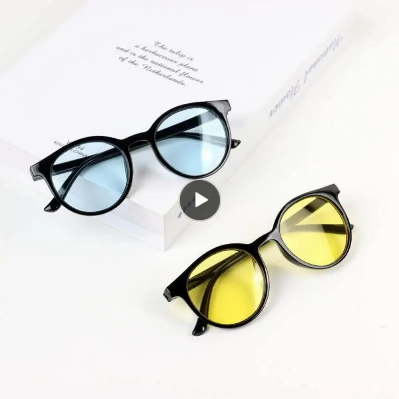 

Silicone Safety Glasses Round Frame Transparent Sunglasses Uv Protection Non Slip Mirror Leg Trim. Sunglasses Uv400 Glasses