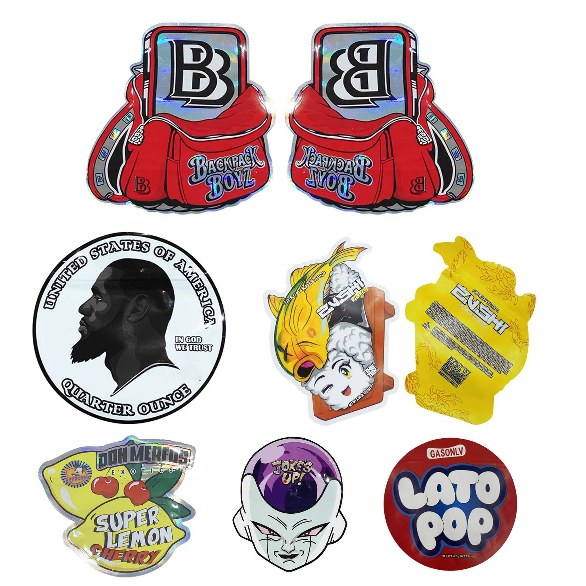 10шт мультфильм 3 5 г многоразовая большая лазерная сумка для хранения полиэфирная