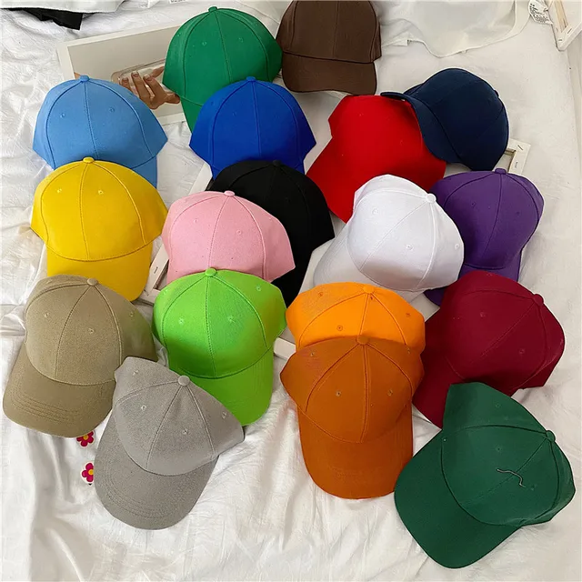 High Quality Adjustable Solid Color Baseball Hat Outdoor Sports Sun Cap for Women Men Fashion Snapback Hip Hop Caps Unisex Hats 1