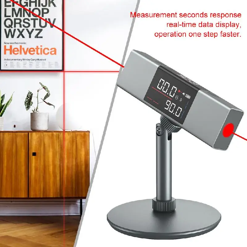 

UYANGG LI1 Laser Protractor Digital Inclinometer Angle Measure 2 in 1 Laser Level Ruler Type-C Charging Laser Measurement home