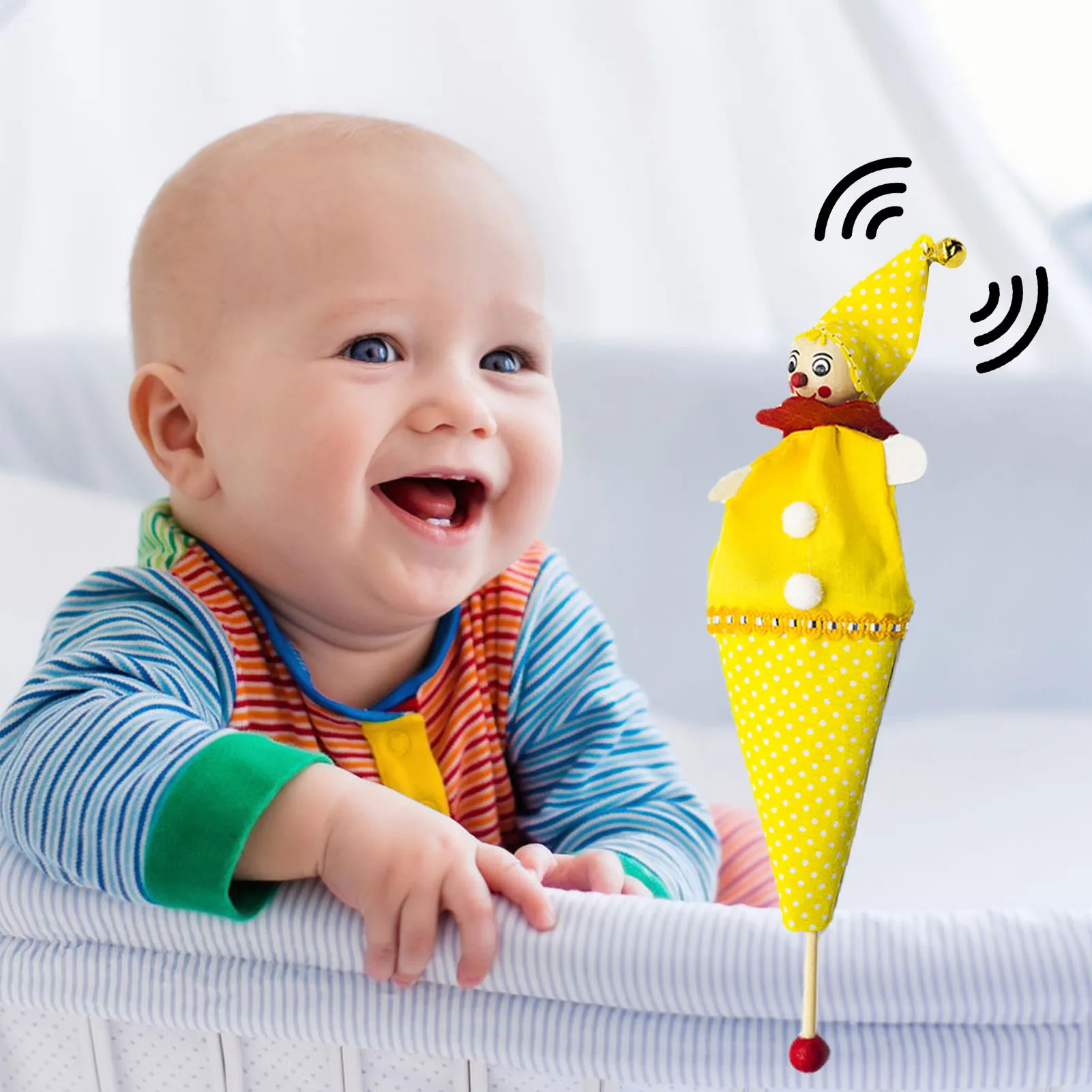 Baby Plush Rattle Toys Montessori Grasping Rattles Wood Rattle Toys For Pets Handmade Toy Early Development Stuffed Animal