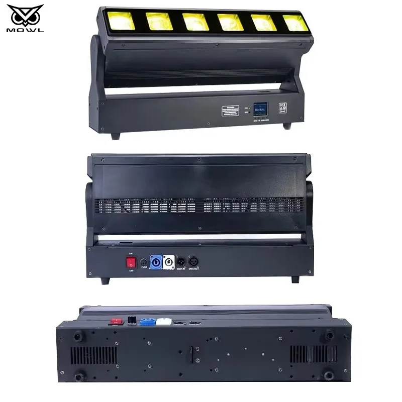 Фото Светодиодный прожектор с зумом 6x40W 4in1 RGBW DMX512, высокомощный проекционный светильник для диджеев, баров, дискотек, клубов, сценического и мероприятийного освещения №2