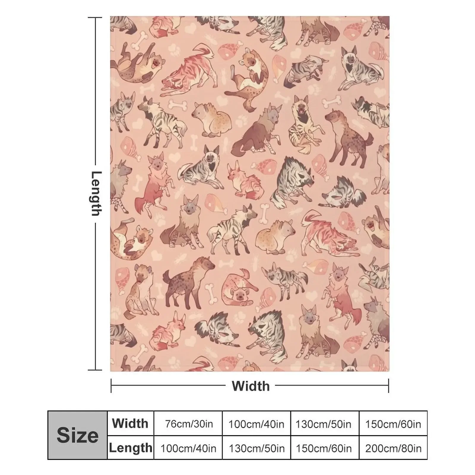 Мягкий плюшевый плед Hyenas