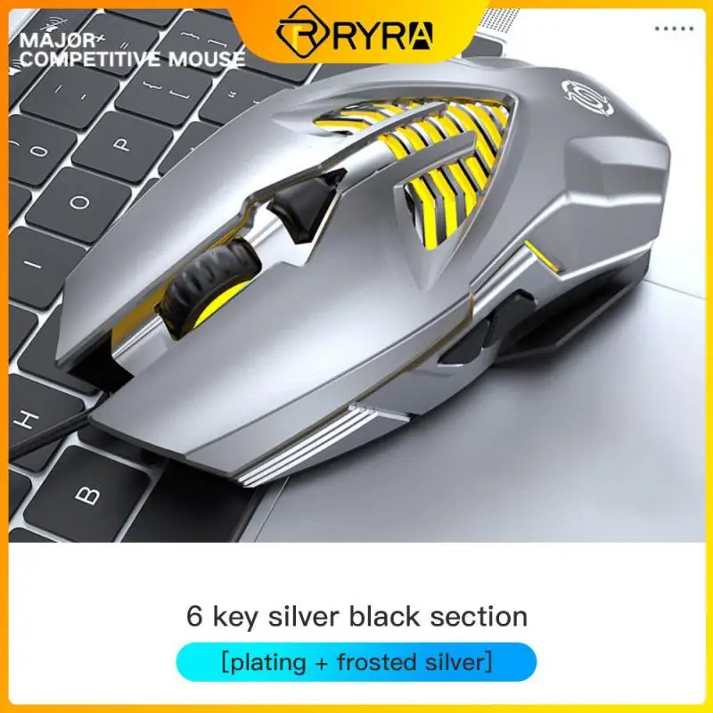 

3200 DPI Competitive Gaming Mouse USB 6 Button Macro Definition Metal Photoelectric Mouse Desktop Notebook Wired Mouse