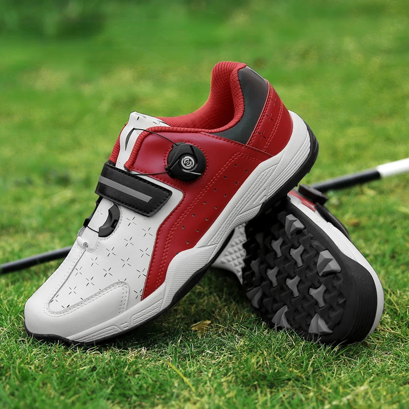 Popular Golf Shoes for Couples Anti-Slip Gym Sneakers Men Professional Leather Golf Training Women Quick Lacing Walking Shoe Men