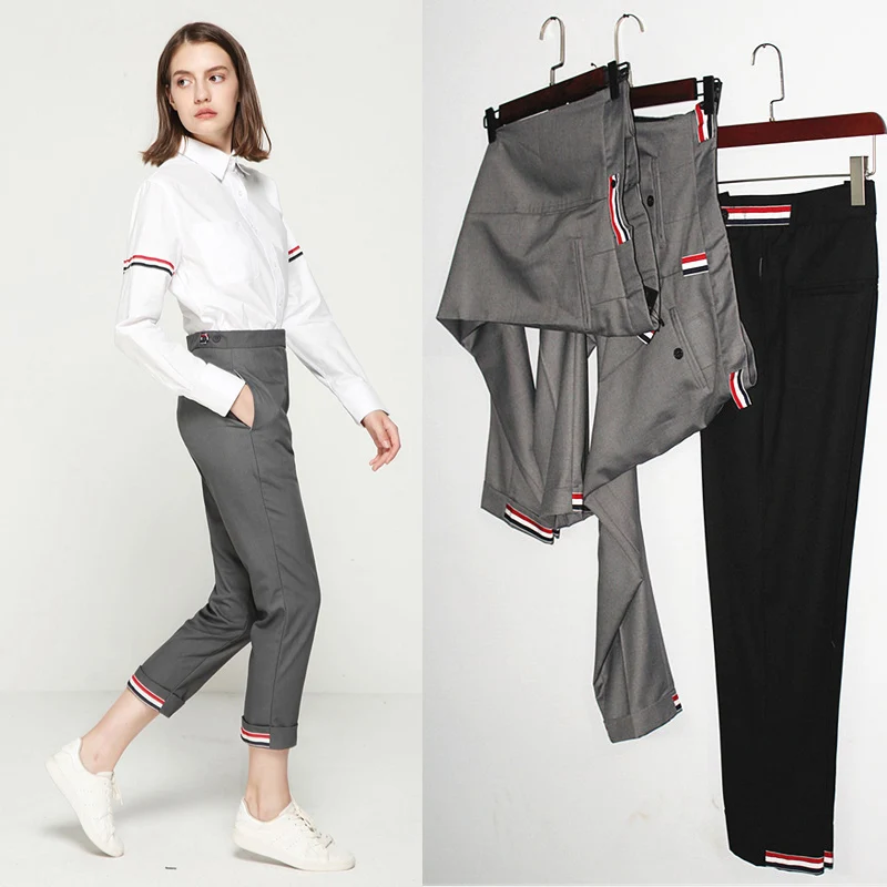 Casual suit pants TB women's nine-point pants Yang Mi star with the same trousers Net red small straight pants