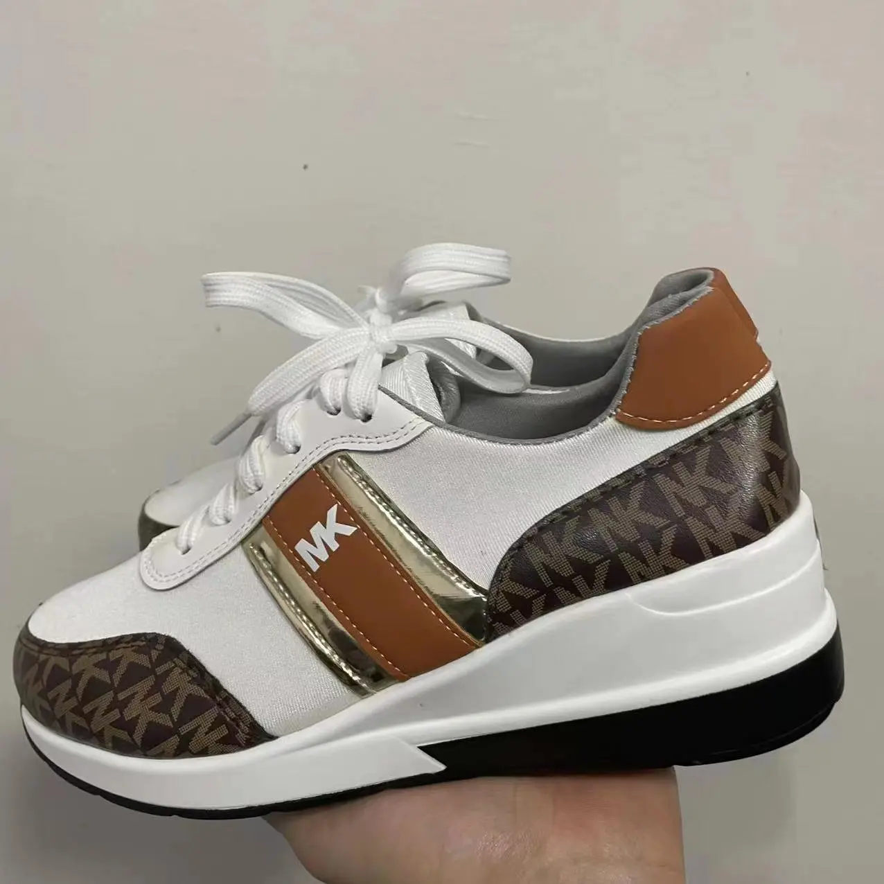 Women Wedges Sneakers Lace - Up Breathable Sports Shoes Casual Platform Female Footwear Ladies Vulcanized Shnes