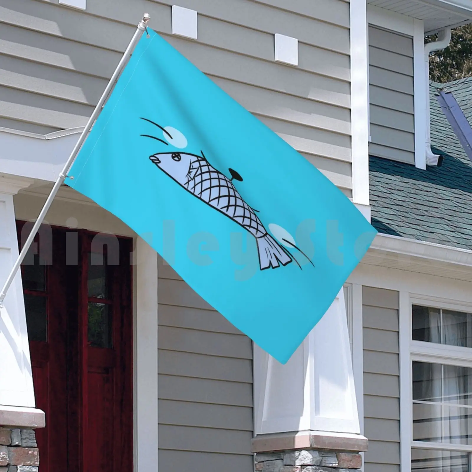 Счастливый хвост рыбы сказочный флаг автомобиля печать на заказ счастливый