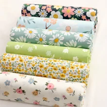 신선한 꽃 능직 면 바느질 천, 아기 옷 만들기, DIY 신생아 잠옷, 침대 시트, 이불 커버, 160x50cm