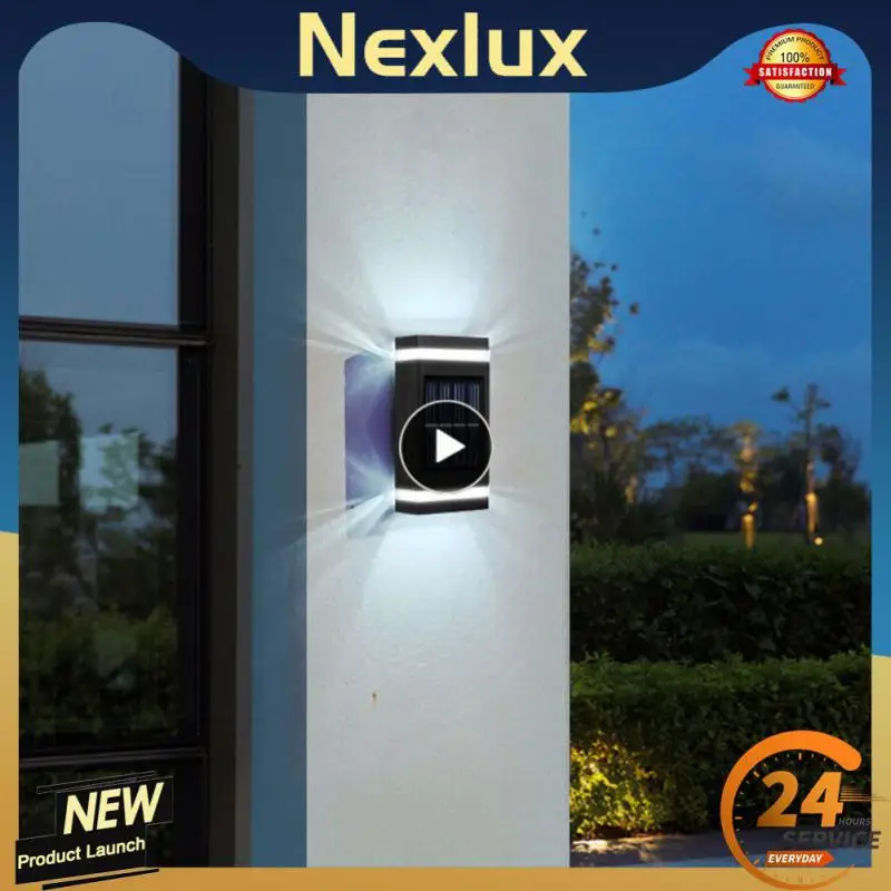 

Street Lights Super Bright Black 6 Led Solar Wall Lamp Wall Sconce Light Solar Led Outdoor Light Solar Lights Lamps Solar Energy
