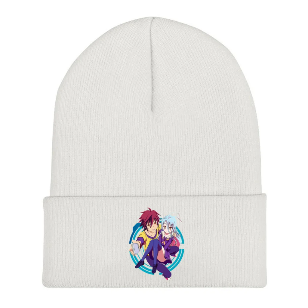 

Essential No Game No Life Sora Shiro Jibril Novel Anime Knitting Beanie Caps Skullies Beanies Ski Caps Soft Bonnet Hats Winter