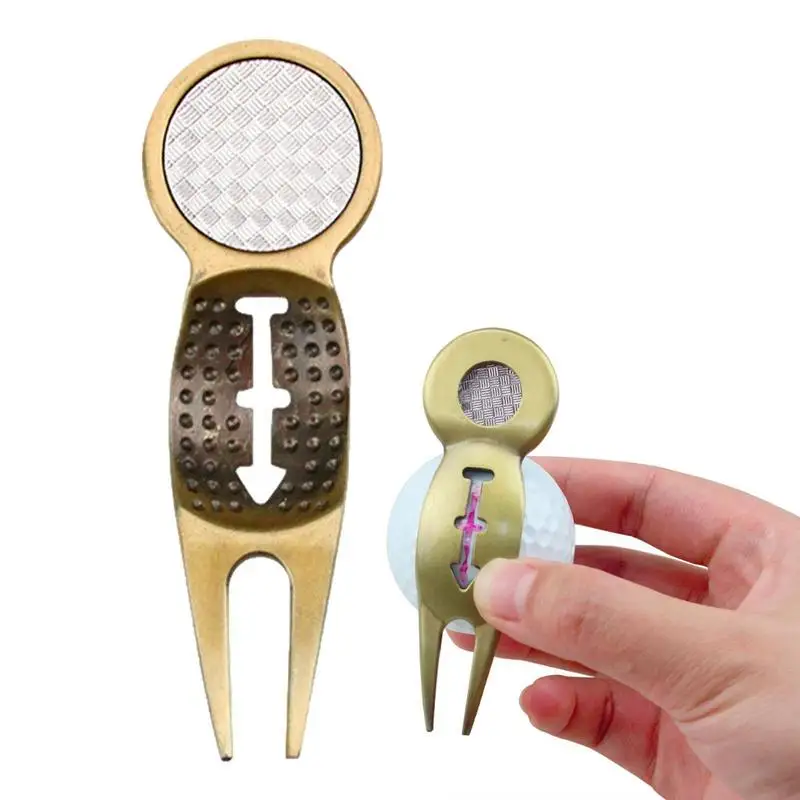 

Divot Repair Tool Ball Marker Repair Tool For Pitch And Green Portable Golf Ball Marker Golf Pitch Fork Golf Training Aids For