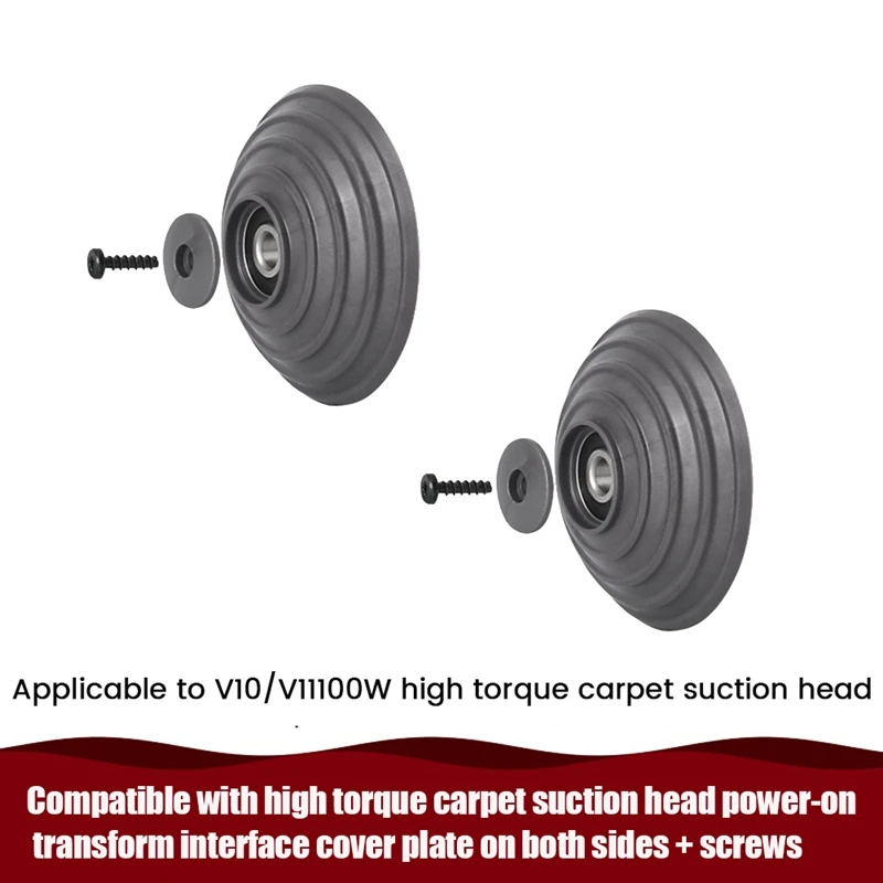 

2 Pcs Power-On Side Covers For Dyson Vacuum Cleaner V10/V11 100W High Torque Floor Brush Suction Head