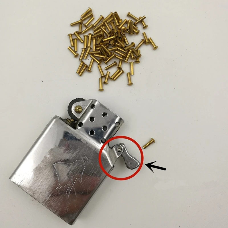 

10pcs/Lot Replacement Golden Copper Pendulum Cam Rivets For ZP Zorro Kerosene Lighter Universal Repair DIY Service Inner Parts