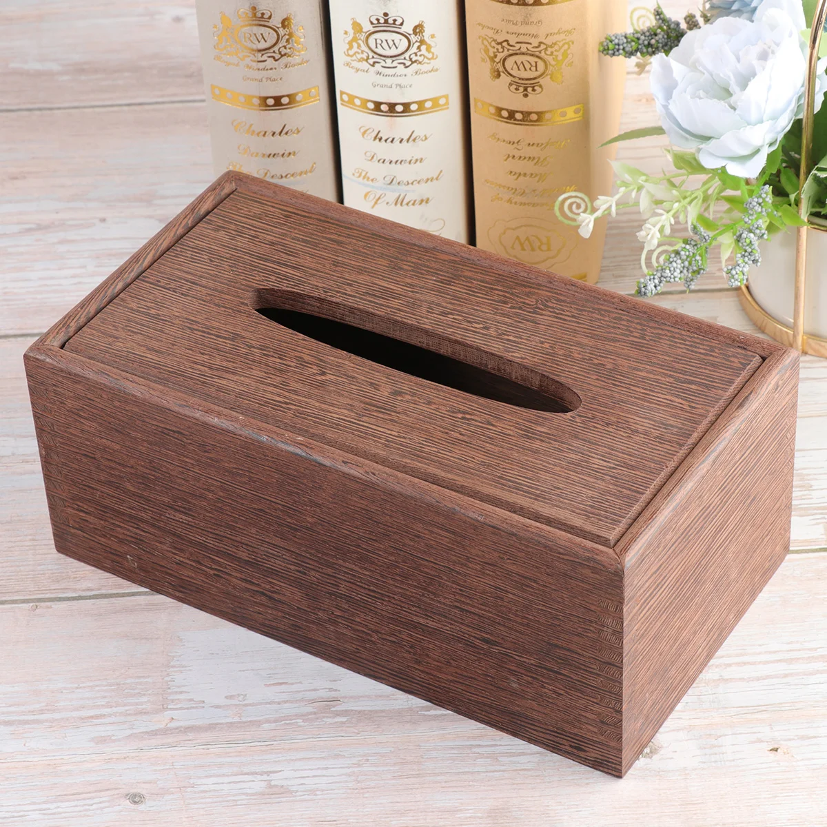 

1PC Wooden Tissue Box Table Napkin Holder Natural Napkin Case for Home Shop Office