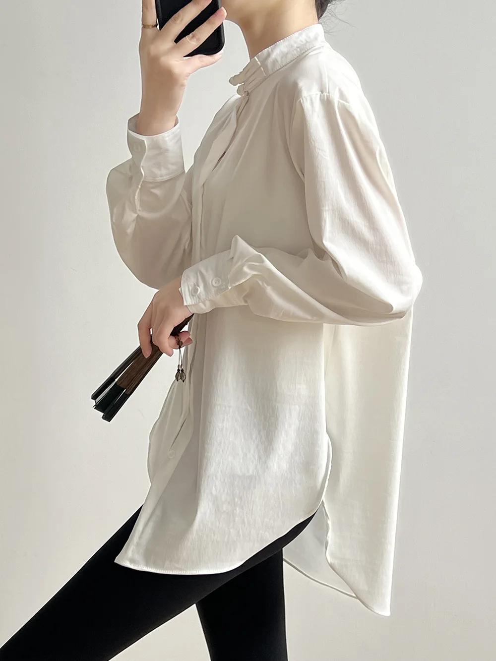 Новая блузка в китайском стиле SuperAen Женская Весенняя рубашка с длинным рукавом