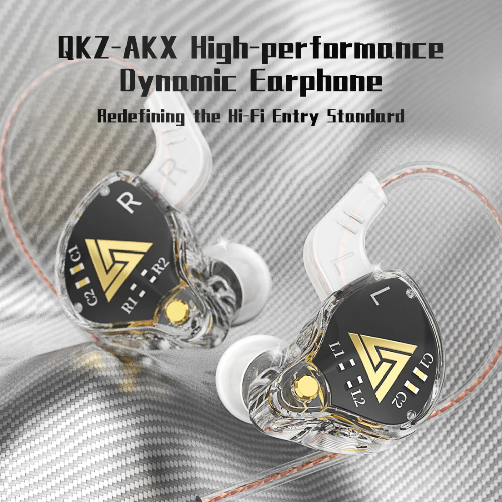 

QKZ AKX 3.5mm In-ear Wired Earphones Dynamic HIFI Bass Earbuds Monitor Headphone Sport Noise Cancelling Headset