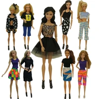 16 bjd clothes for barbie doll outfits set shirt crop tops trousers pants skirt 11 5 dolls accessories for barbie clothes toys