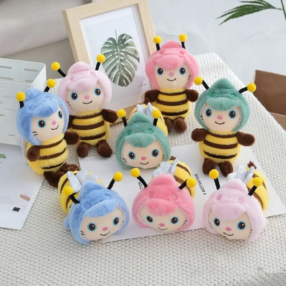 

Bee Bee Turned Dinosaur Plush Doll Dinosaur PP Cotton Bee Plush Pendant Soft Anime Bee Plush Keychain Car Keyring