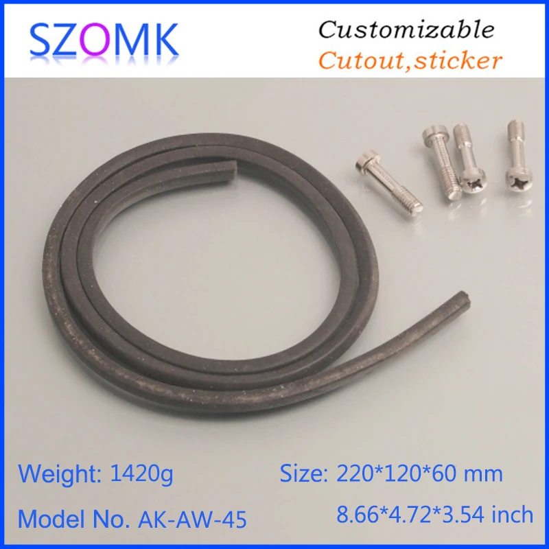 1 шт. 220*120*60 мм литая алюминиевая водонепроницаемая коробка IP66 корпус усилителя