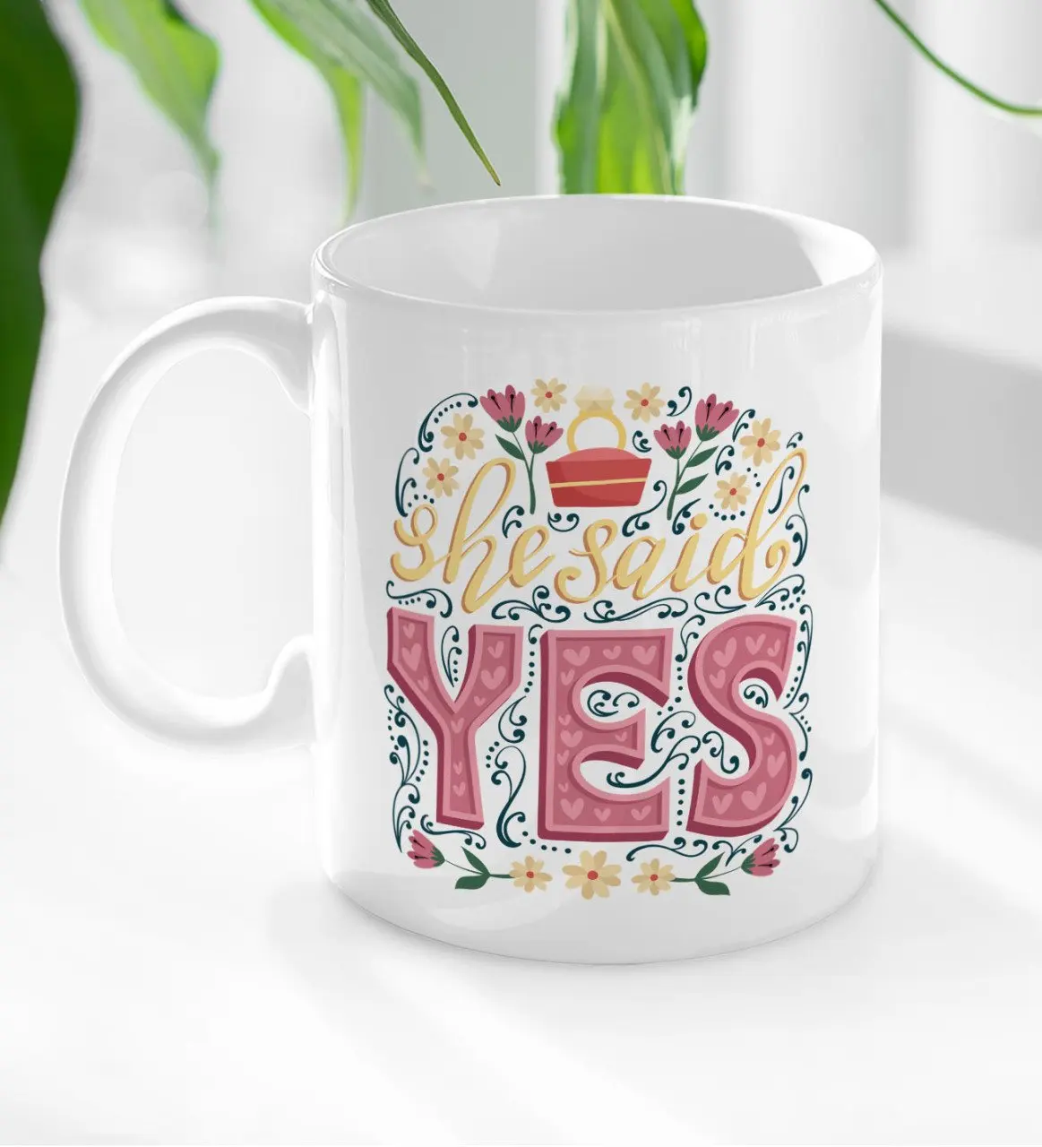 

BK подарок She Said Yes дизайнерская белая кружка