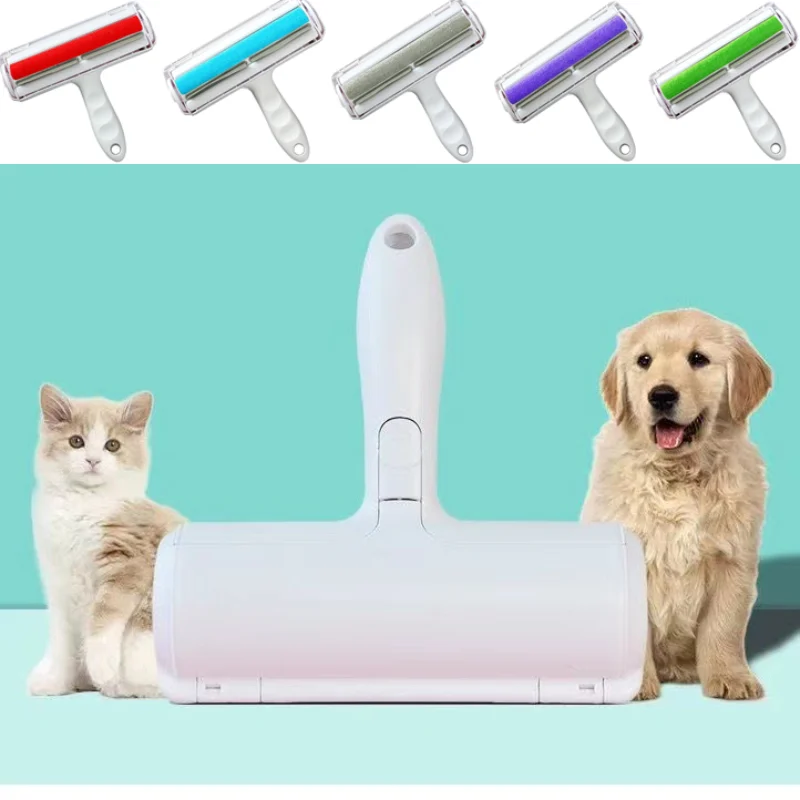 

Средство для удаления шерсти домашних животных, роликовая щетка для удаления шерсти собак и кошек с самоочищающейся основой и усовершенствованной ручкой, инструмент для удаления шерсти животных