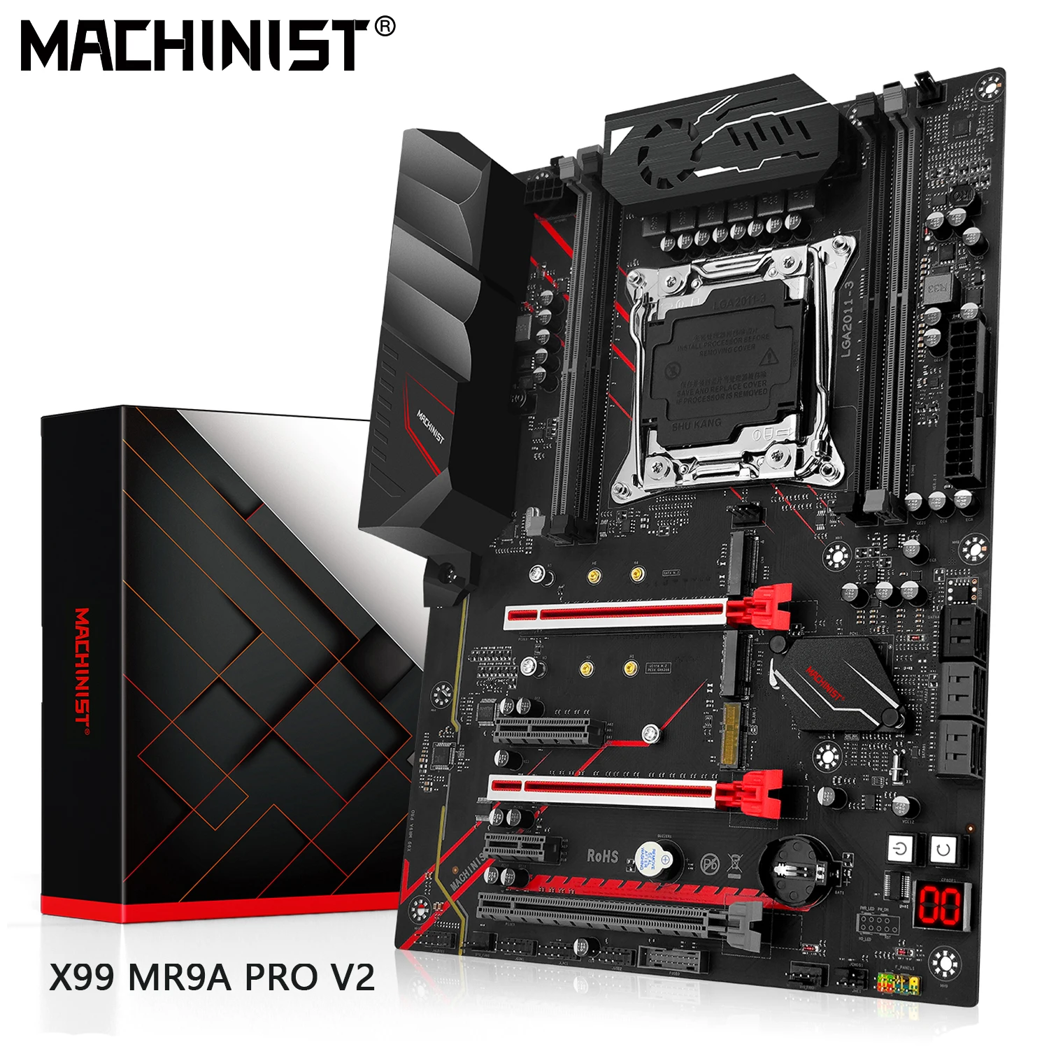 Комплект материнской платы MACHINIST E5 MR9A PRO MAX LGA 2011-3 с процессором Xeon 2640 V3 и памятью DDR4