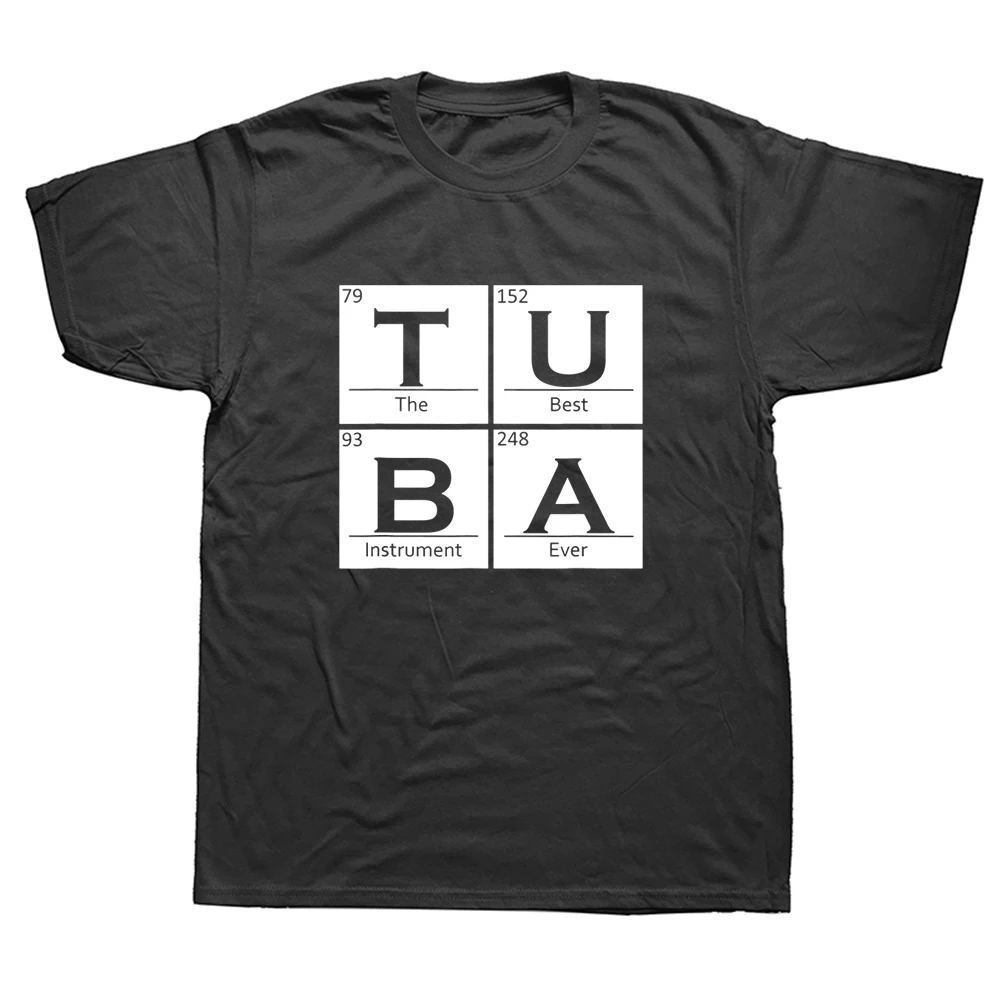 

Футболка мужская с забавной тубой, хлопковая уличная одежда с круглым вырезом и короткими рукавами, с рисунком музыки и музыки, в стиле Хара...