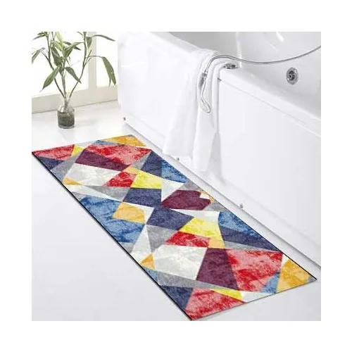 

Цветной коврик для душа с принтом в стиле пэчворк