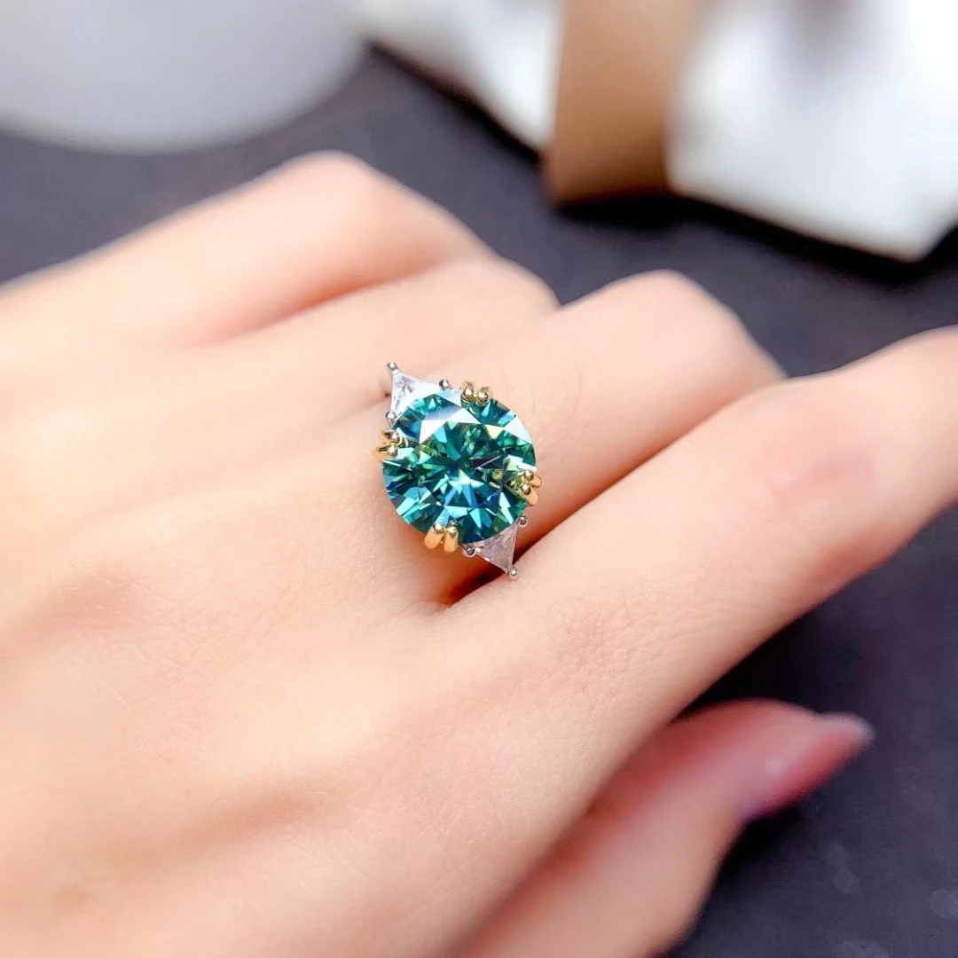 

Женское Обручальное кольцо с муассанитом, серебро 925 пробы, 5 карат