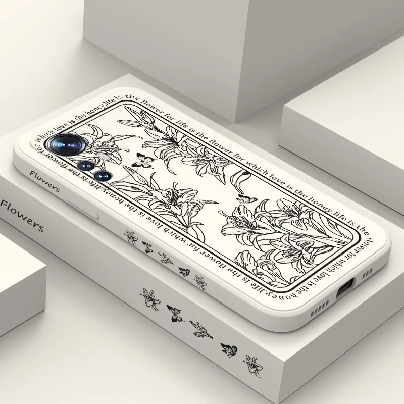 

12 силиконовых чехлов для телефона 11 Lite 10 Pro Mi для Ultra 13 Liquid Lily 9 Xiaomi
