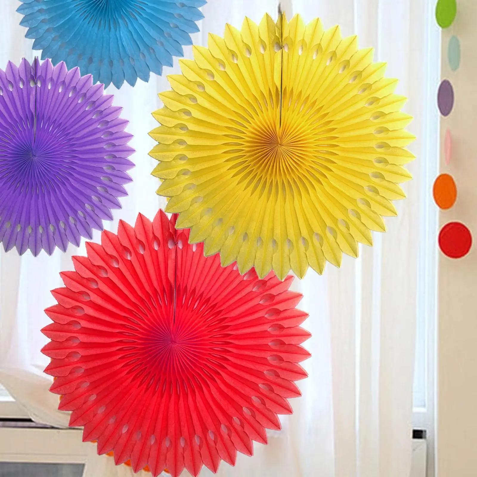 

Декоративные бумажные поделки для свадебной вечеринки, 7-12 дюймов, бумажные вееры «сделай сам», подвесные бумажные цветы для свадьбы, дня ро...