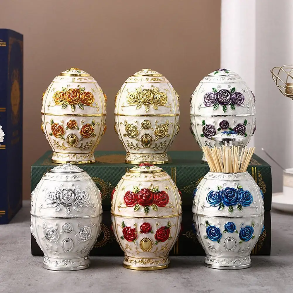 

Металлическая винтажная стандартная коробка-органайзер из цинкового сплава в европейском стиле для зубочисток A6b0