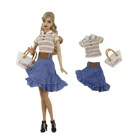 fashion shirt top skirt bag 11 5 doll outfits for barbie clothes 16 bjd dollhouse accessories for barbie doll clothes kids toy
