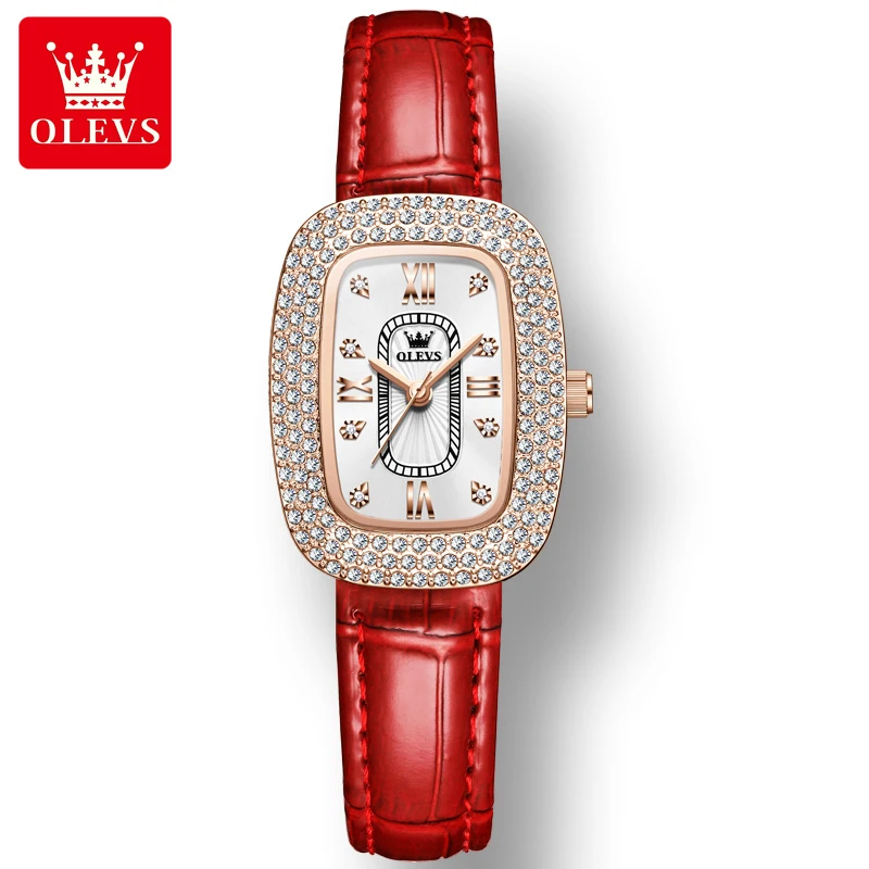 

OLEVS 9940 PU Strap Quartz Women Wristwatches Fashion Diamonds Great Quality Waterproof Watch for Women