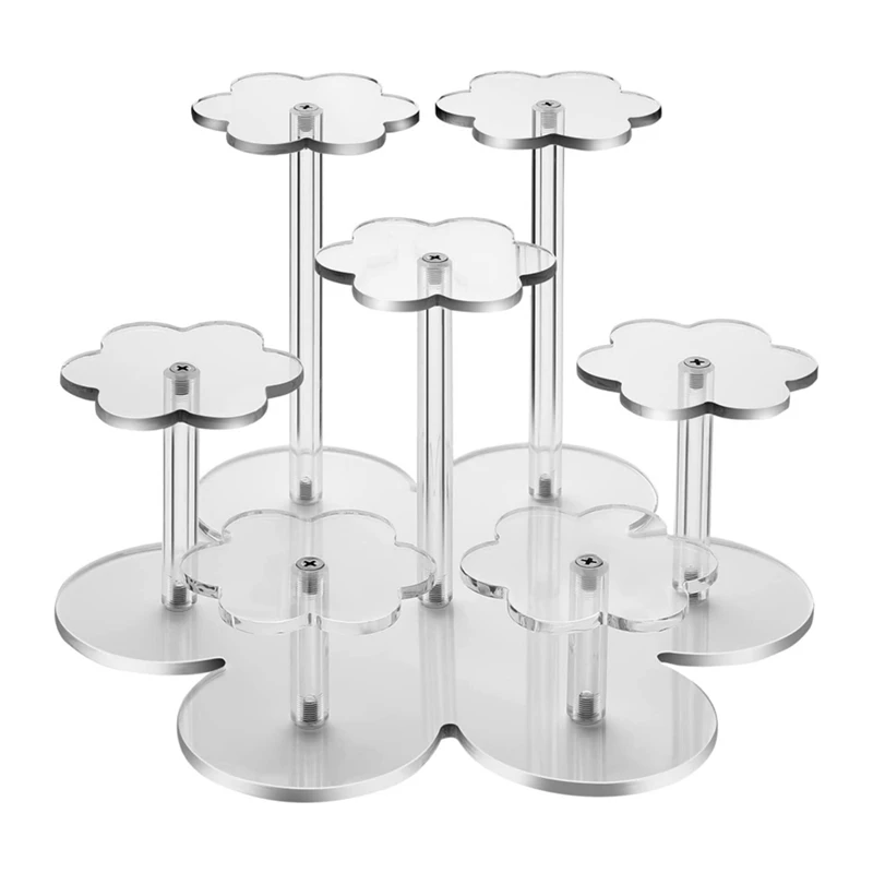 

Acrylic Display Stand For Figures,7-Tier Display Risers For Collectibles,Acrylic Cupcakes Stand For Pastry