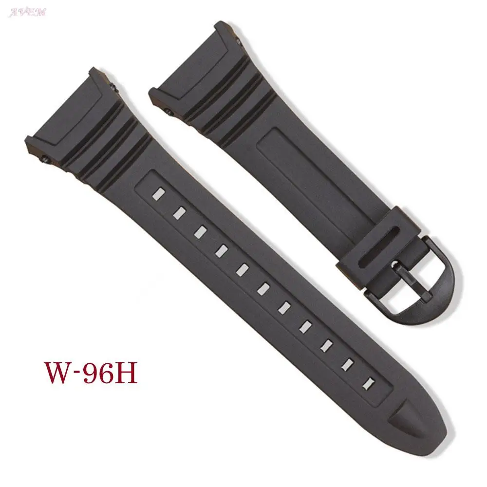 18mm Soft Silicone Watch Strap/Belt for W-96H Replacement Electronic Bracelet Men Watches Accessories W96H Strap