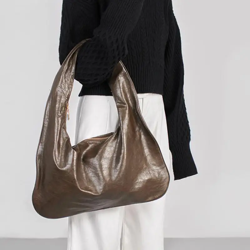 Модная складная текстурированная сумка-облако в Европе и США простая