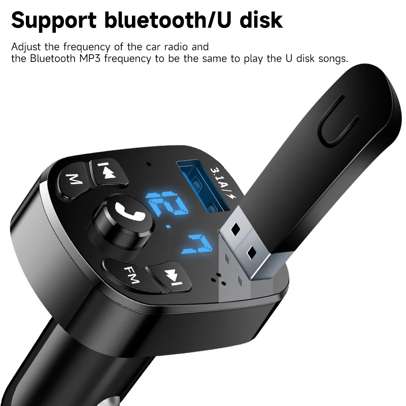 Bluetooth версия 5 0 FM-передатчик автомобильный плеер комплект карт автомобильное