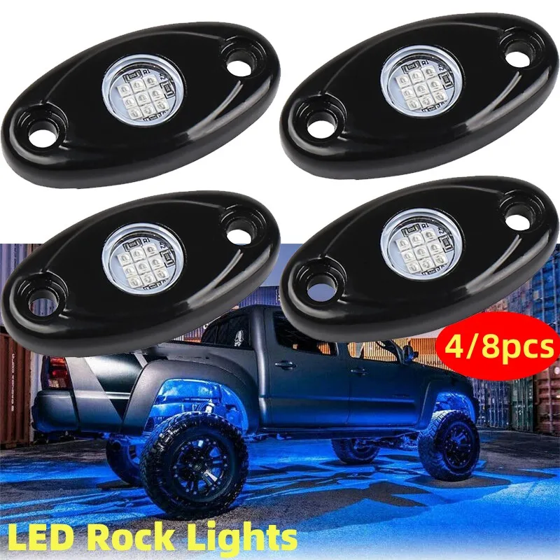 

4/8 шт., водонепроницаемые неоновые светодиодные фонари для автомобиля