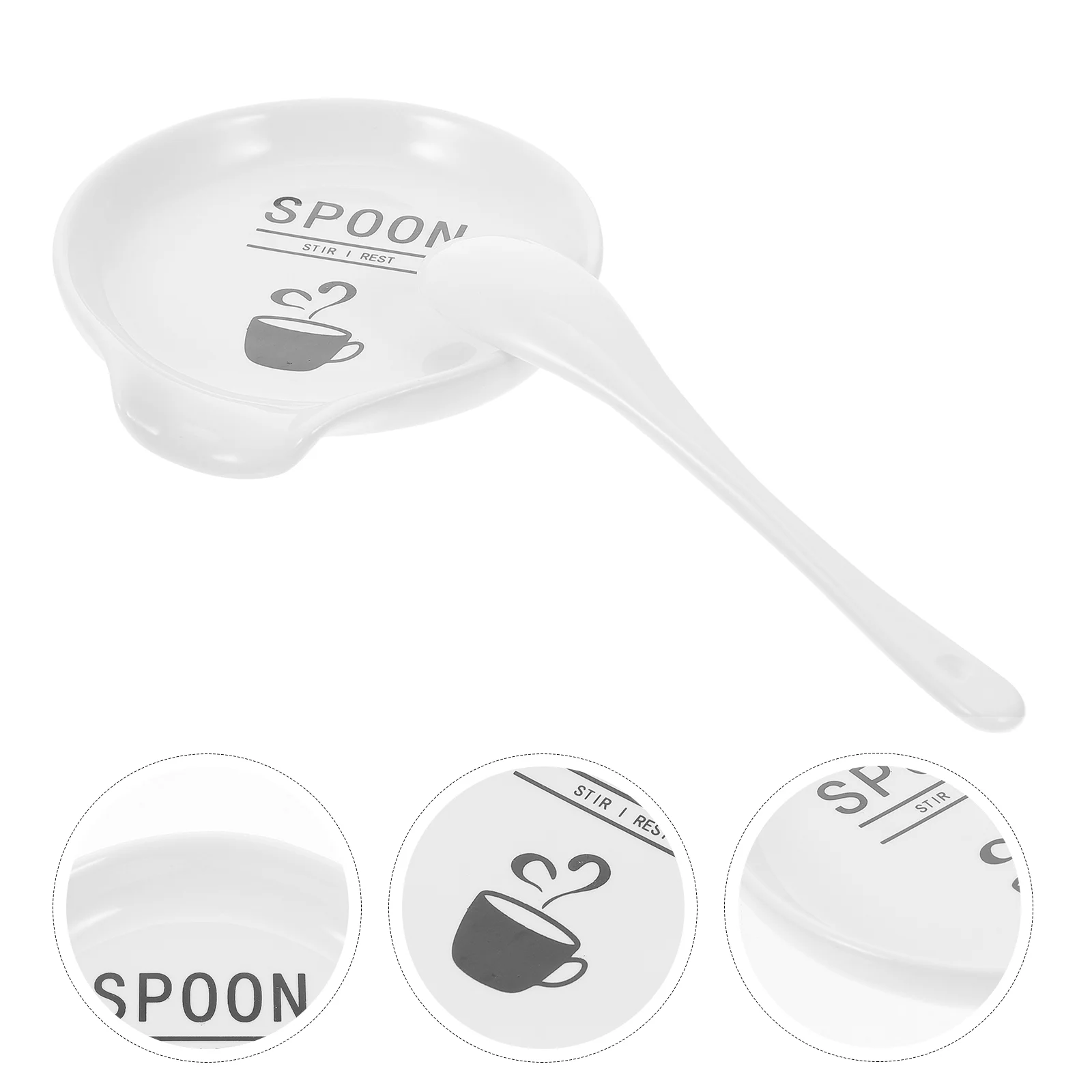 

Spoon Rest Holder Kitchenutensil White Soup Rack Storage Utensils Ladle Little Cooking Racks Ceramic Spoons Coffee
