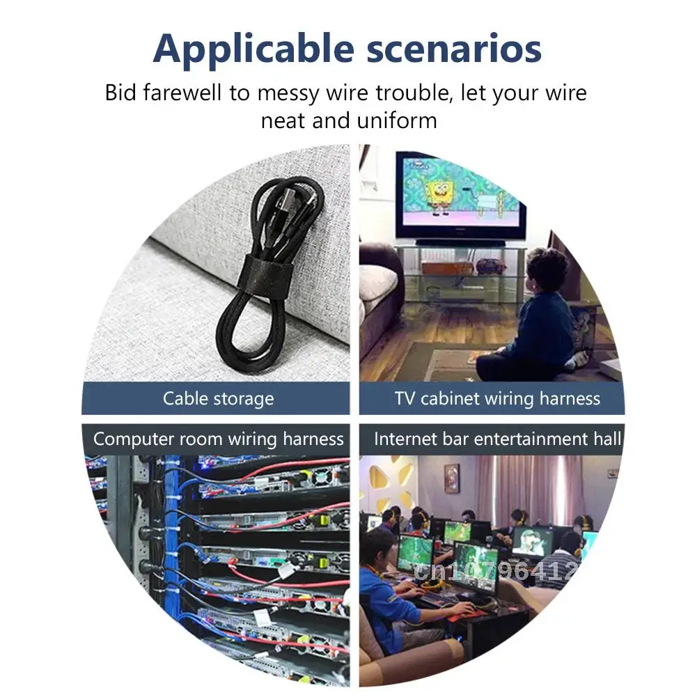 Нейлоновый держатель с застежкой-крючком 1/3/5 м лента для управления компьютерным