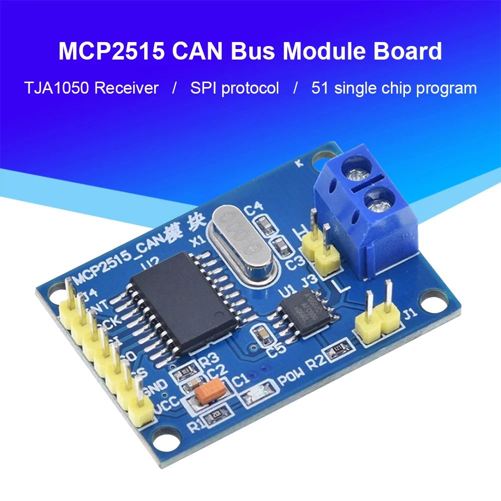

MCP2515 CAN Bus модуль TJA1050 приемник SPI для 51 MCU контроллера аксессуары